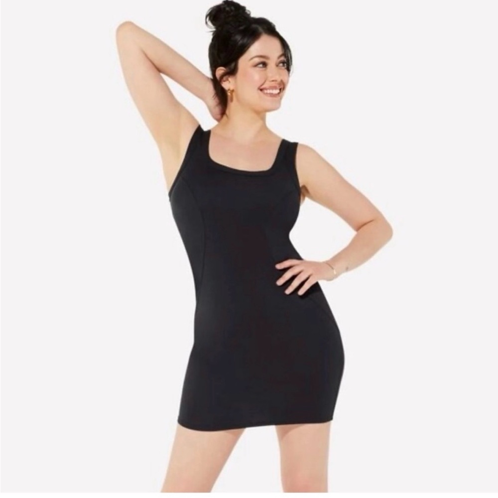 YITTY Black BODY BUTTER TANK DRESS